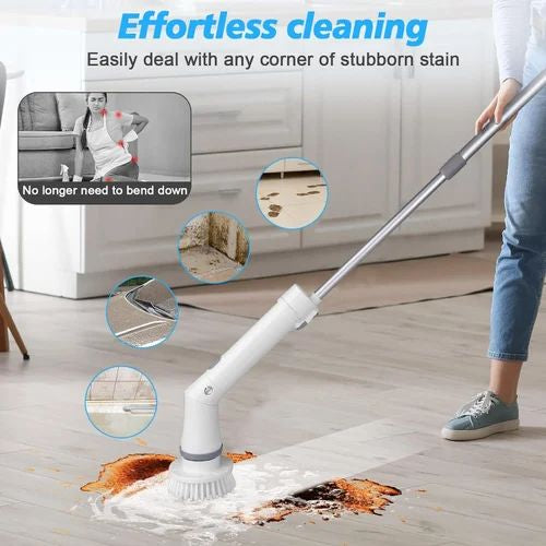 Cordless Electric Spin Scrubber – Rechargeable Power Cleaning Brush for Bathroom, Kitchen & Tiles