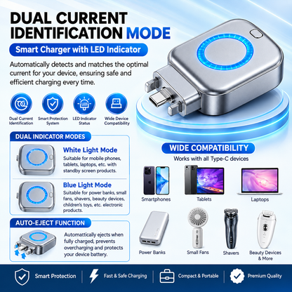 Smart Auto Self-Disconnecting Charger – Automatic Power Cut-Off Charging Adapter