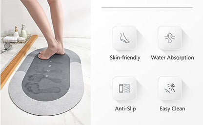 Premium Quick-Dry Bathroom Mat | Soft Absorbent Anti-Slip Bath Rug