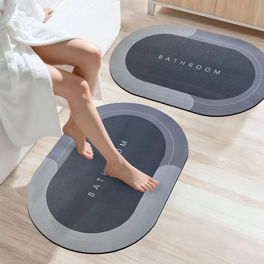 Premium Quick-Dry Bathroom Mat | Soft Absorbent Anti-Slip Bath Rug