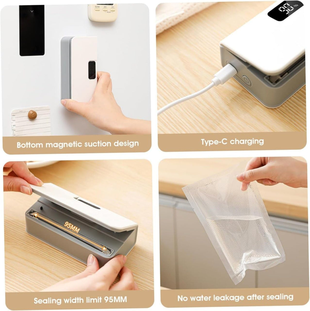 2-in-1 Mini Magnetic Bag Sealer & Cutter – Portable Heat Sealing Machine