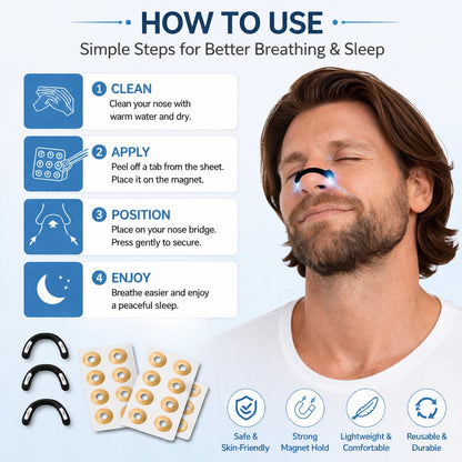 BreatheEase™ Nasal Strips – Better Breathing, Better Sleep