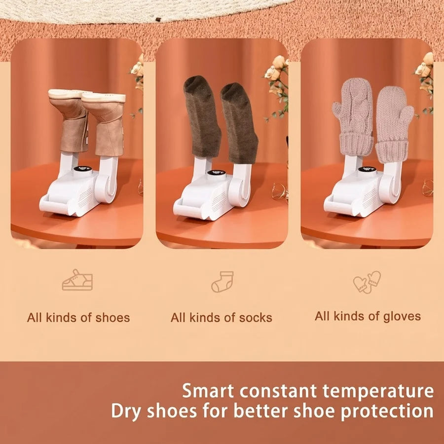 Portable Electric Shoe Dryer & Deodorizer – Fast Drying for Shoes, Boots & Gloves