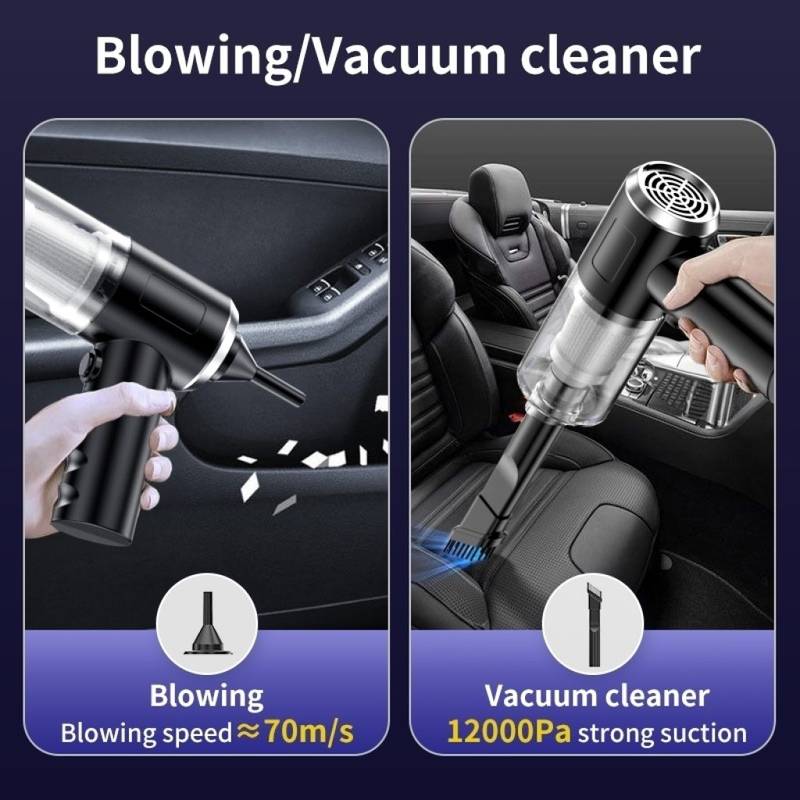 2-in-1 Portable Mini Air Duster & Vacuum Cleaner – Rechargeable Cordless Powerful Cleaning Blower