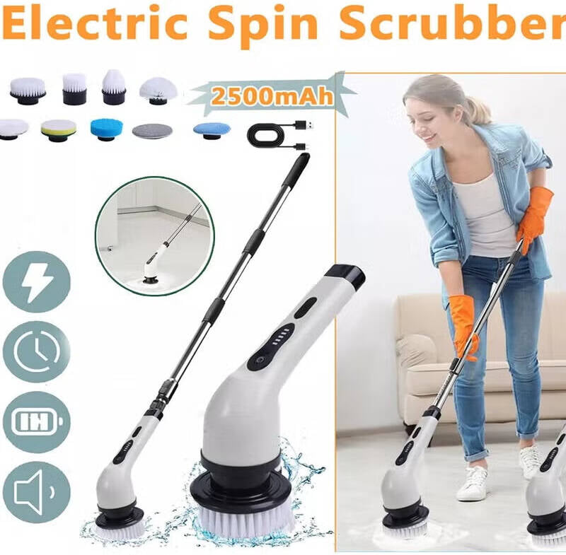 Cordless Electric Spin Scrubber – Rechargeable Power Cleaning Brush for Bathroom, Kitchen & Tiles
