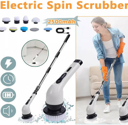 Cordless Electric Spin Scrubber – Rechargeable Power Cleaning Brush for Bathroom, Kitchen & Tiles