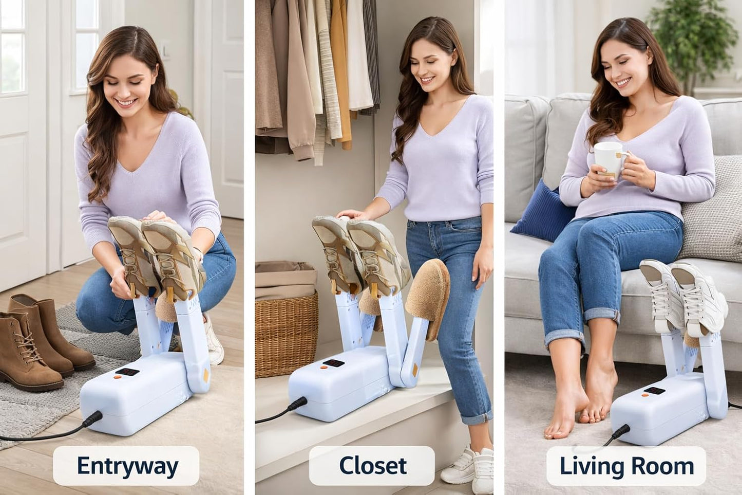 Portable Electric Shoe Dryer & Deodorizer – Fast Drying for Shoes, Boots & Gloves