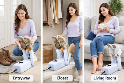 Portable Electric Shoe Dryer & Deodorizer – Fast Drying for Shoes, Boots & Gloves