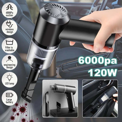 2-in-1 Portable Mini Air Duster & Vacuum Cleaner – Rechargeable Cordless Powerful Cleaning Blower