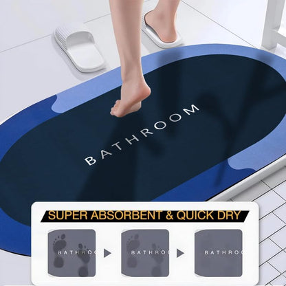 Premium Quick-Dry Bathroom Mat | Soft Absorbent Anti-Slip Bath Rug