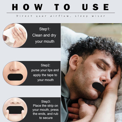 NasoRest™ Sleep Strips – Gentle Mouth Tape for Nighttime Nasal Breathing