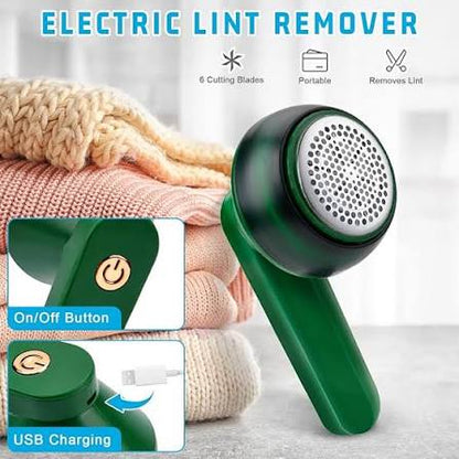 Rechargeable Electric Lint Remover – Portable Fabric Shaver for Clothes, Sweaters & Sofas
