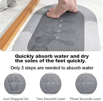 Premium Quick-Dry Bathroom Mat | Soft Absorbent Anti-Slip Bath Rug