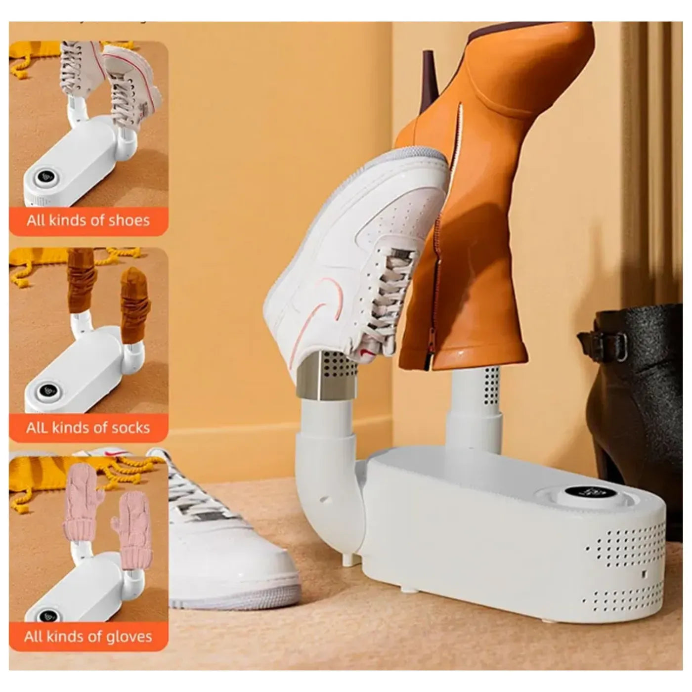 Portable Electric Shoe Dryer & Deodorizer – Fast Drying for Shoes, Boots & Gloves