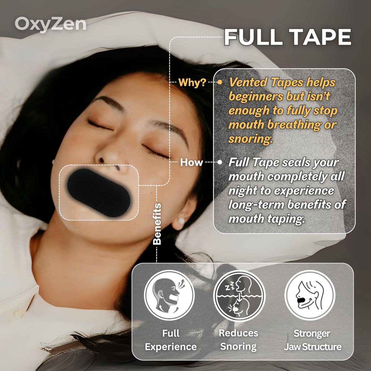 NasoRest™ Sleep Strips – Gentle Mouth Tape for Nighttime Nasal Breathing