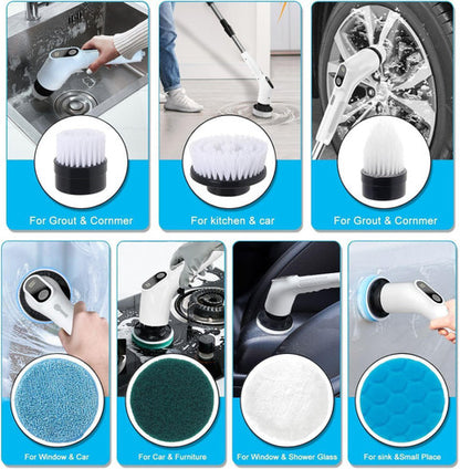 Cordless Electric Spin Scrubber – Rechargeable Power Cleaning Brush for Bathroom, Kitchen & Tiles